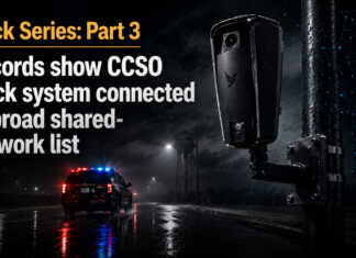 Records show CCSO Flock system connected to broad shared-network listÂ