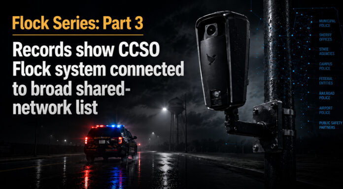 Records show CCSO Flock system connected to broad shared-network list