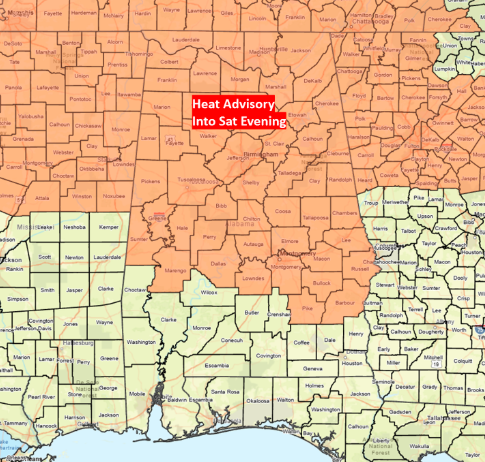 Heat Advisory Continues with a Few Severe Storms Possible