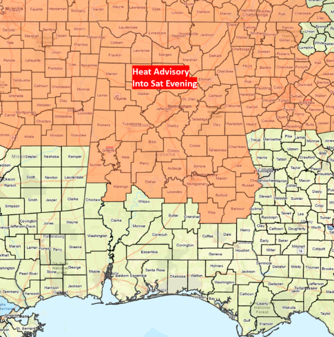 Heat Advisory Continues with a Few Severe Storms Possible