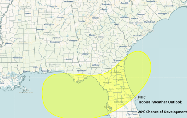Area of Low Pressure Forecast to Form Over the Northeastern Gulf