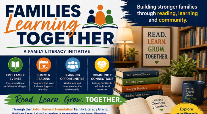 Wallace State grant connects families with literacy programs at local libraries