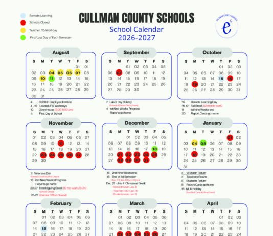 Quick guide: Cullman County 2026-2027 school year – Open House schedules, first day attendance and more