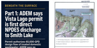 Beneath the surface, part 1: ADEM says Vista Lago permit is first direct NPDES discharge to Smith Lake