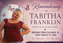 17-year remembrance event planned for missing Cullman woman Tabitha Franklin: Aug. 22