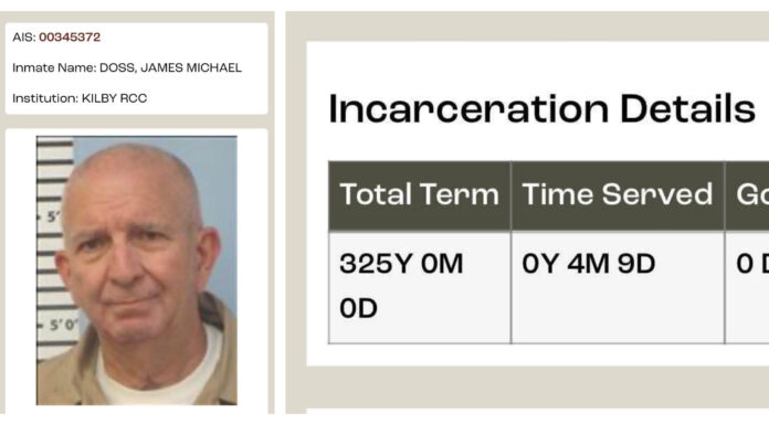 James Doss transferred to state prison to serve 325-year sentence
