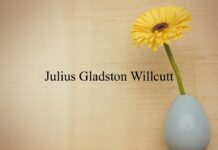 Obituary: Julius Gladston Willcutt
