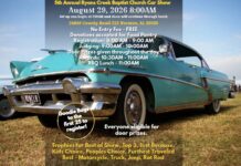 Ryans Creek Baptist Church’s rescheduled 5th annual car show set for Aug. 29