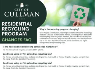 Cullman to launch optional $10 monthly curbside recycling service in 2027