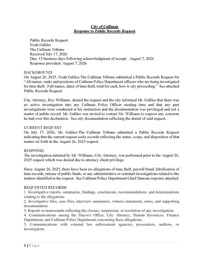 Response to Public Records requset police investigation_Page_1