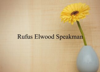 Obituary: Rufus Elwood Speakman