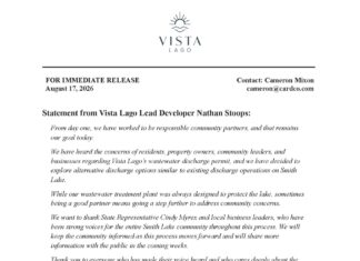 Vista Lago evaluating alternative wastewater options following Smith Lake concerns