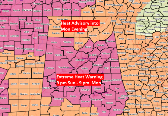 Extreme Heat Warning And A Few Strong Storms Today