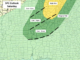 Periods of heavy rain with a few strong to severe storms possible today