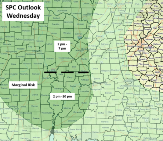 Hot and Humid with Isolated Severe Storms Possible Wednesday