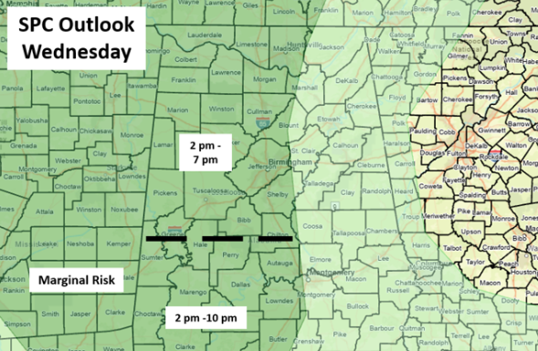 Hot and Humid with Isolated Severe Storms Possible Wednesday