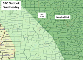 Low chances of severe storms today with heat building into next week
