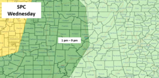 Periods of showers and thunderstorms through Friday