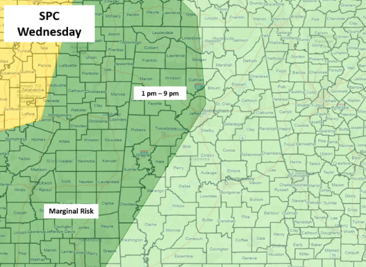 Periods of showers and thunderstorms through Friday
