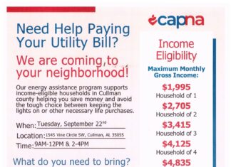 CAPNA utility assistance program availability tomorrow, Sept. 22, at Hilltop Community Center