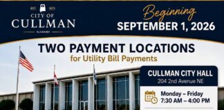 City of Cullman announces 2 water/sewer/sanitation payment locations Â