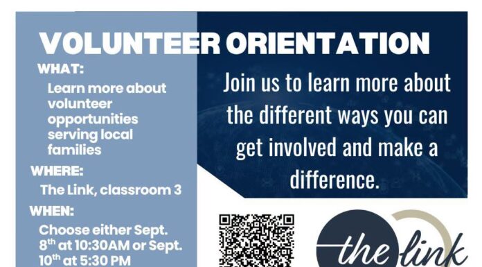 The Link holding volunteer orientation Sept. 10
