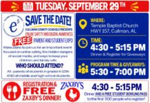 Cullman County Schools’ free Parent and Student Expo tonight at Temple Baptist Church