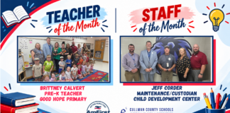 Calvert, Corder named CCBOE/AmFirst Employees of the MonthÂ