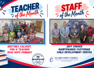 Calvert, Corder named CCBOE/AmFirst Employees of the Month
