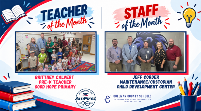 Calvert, Corder named CCBOE/AmFirst Employees of the MonthÂ