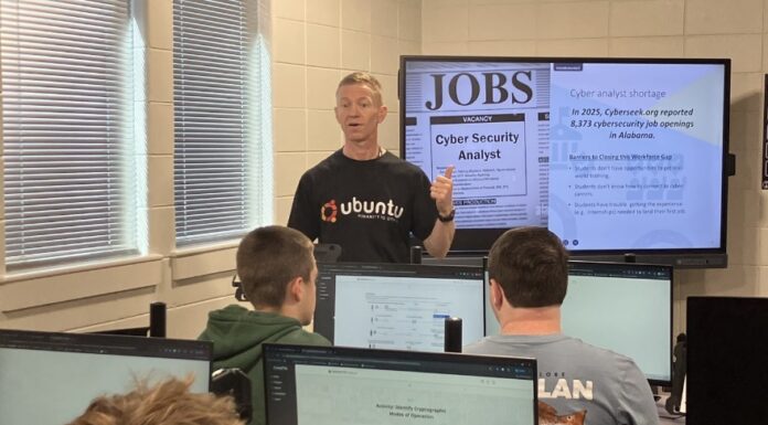Cullman High career tech cyber program shares vision for Community SOC program at State Security Council Meeting