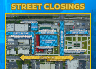 Oktoberfest street closures underway; 2nd Ave. NE to remain open