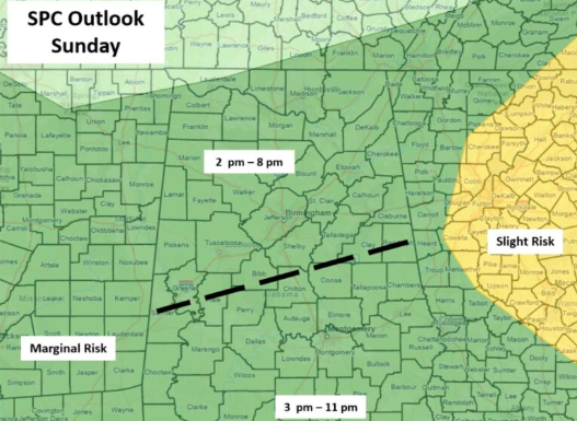 Another hot and humid day with a few severe storms possible