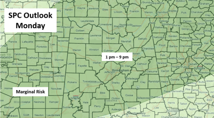 A few strong to severe storms today and Tuesday with cooler temperatures late week