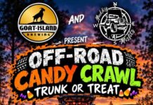 Muddy Misfits, Goat Island hosting Off-Road Candy Crawl Trunk or Treat Oct. 24