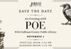 Jubilee, county library hosting ‘An Evening with Poe’ Nov. 2