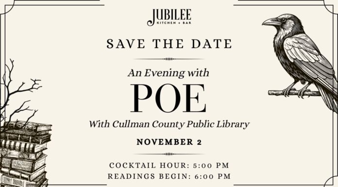 Jubilee, county library hosting ‘An Evening with Poe’ Nov. 2