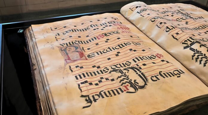 Centuries-old Latin choral books on display at St. Bernard for Oktoberfest