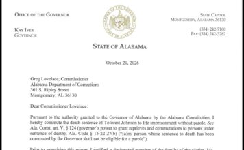Gov. Ivey commutes Toforest Johnson’s death sentence to life without parole