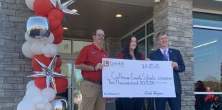 Listerhill Credit Union holds grand opening, presents $10K to Cullman County Schools