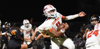 PREP FOOTBALL: Meek secures Region 7’s No. 3 seed with 30-22 win over Red Bay