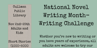 Cullman County Public Library invites writers of all ages to short story challenge